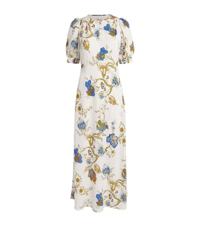Me+em Floral Print Maxi Dress In Beige