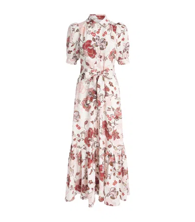 Me+em Floral Print Maxi Dress In Beige