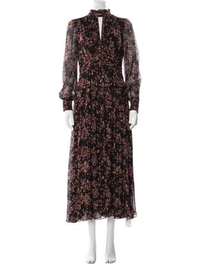 Pre-owned Me+em Floral Print Midi Length Dress In Multi