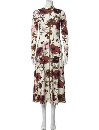 Pre-owned Me+em Floral Print Midi Length Dress In Multicolor