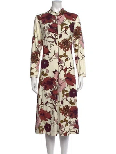 Pre-owned Me+em Floral Print Midi Length Dress W/ Tags In Multi