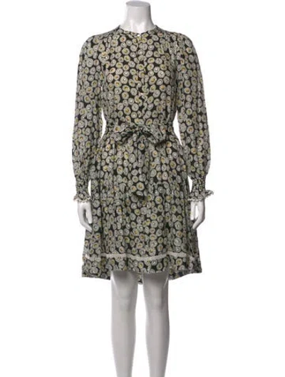 Pre-owned Me+em Floral Print Mini Dress In Multicolor