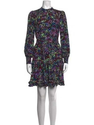 Pre-owned Me+em Floral Print Mini Dress In Multicolor