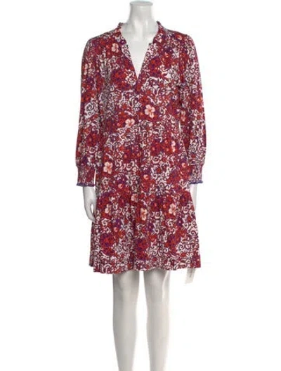 Pre-owned Me+em Floral Print Mini Dress In Orange