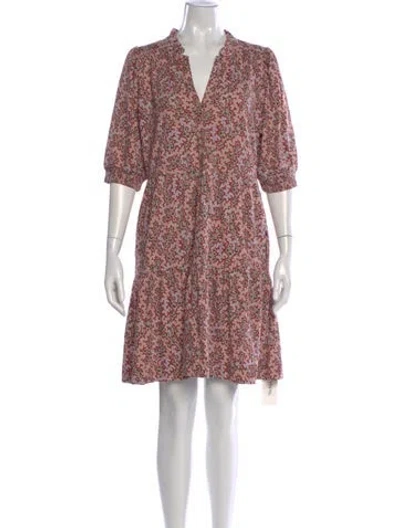 Pre-owned Me+em Floral Print Mini Dress In Orange