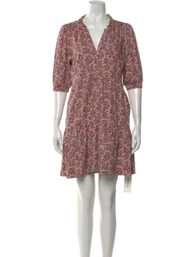 Pre-owned Me+em Floral Print Mini Dress In Orange