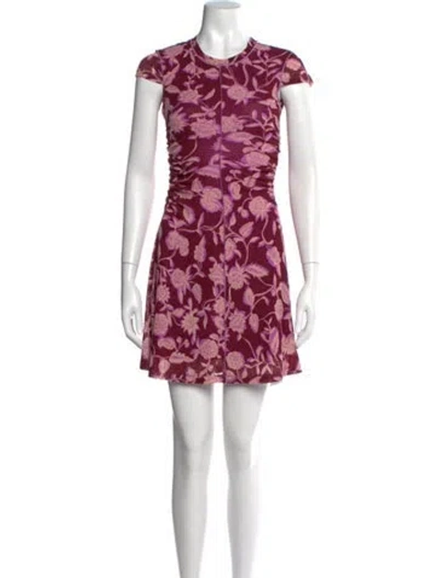 Pre-owned Me+em Floral Print Mini Dress In Pink