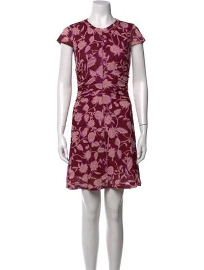 Pre-owned Me+em Floral Print Mini Dress In Pink