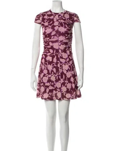 Pre-owned Me+em Floral Print Mini Dress In Pink