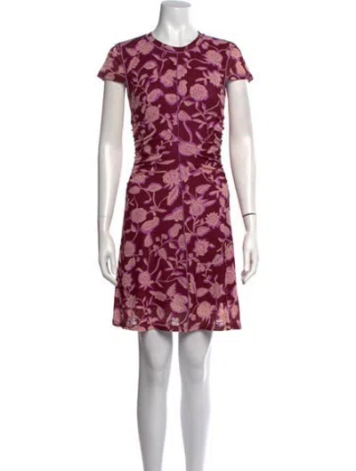 Pre-owned Me+em Floral Print Mini Dress W/ Tags In Pink