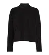 Me+em Fluid Cord Velour Box Top In Black