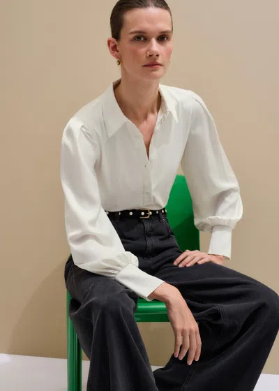 Me+em Fluid Sleeve Layering Blouse Light Cream In Neutral