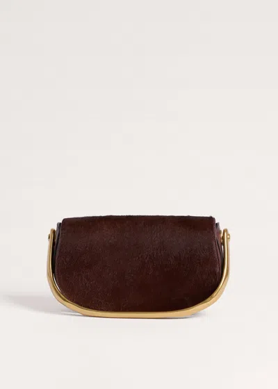 Me+em Folding Handle Clutch Merlot In Brown