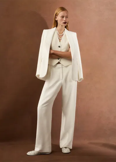 Me+em Forever Relaxed Tux Man Pant In Ivory