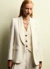 Me+em Forever Shawl Collar Tux Blazer In Ivory