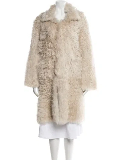 Pre-owned Me+em Fur Coat In Neutrals