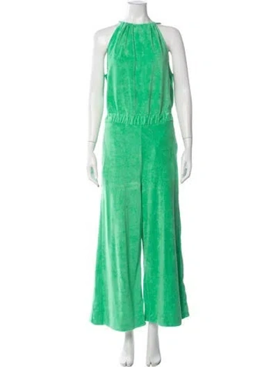 Pre-owned Me+em Halterneck Jumpsuit In Green