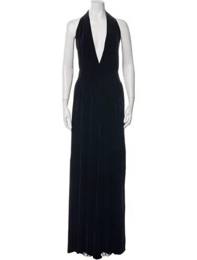 Pre-owned Me+em Halterneck Jumpsuit W/ Tags In Blue