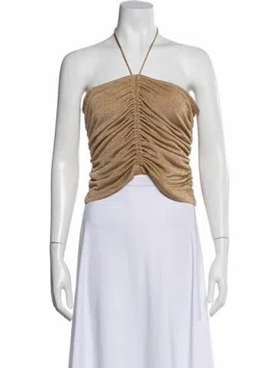 Pre-owned Me+em Halterneck Sleeveless Crop Top