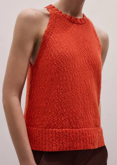 Me+em Halterneck Tank Top In Orange