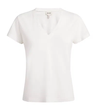 Me+em Hemp-cotton V-neck T-shirt In White