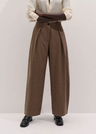 Me+em Heritage Barrel Pant In Brown