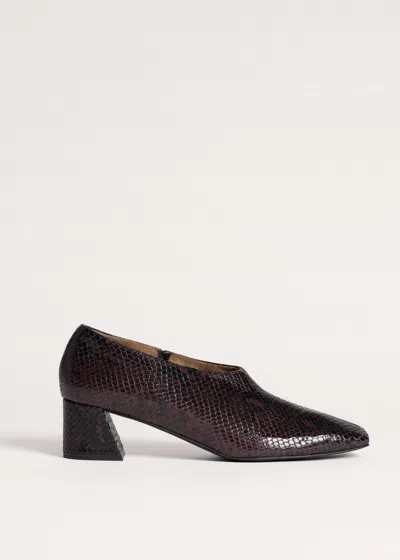 Me+em High Fronted Block Heel Chocolate-black In Brown
