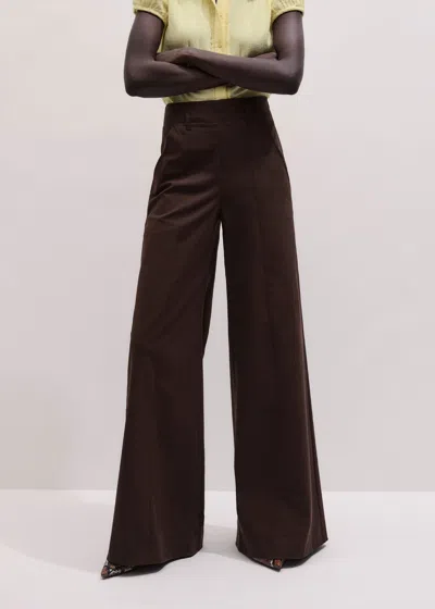 Me+em High Waist Wide Pant In Brown