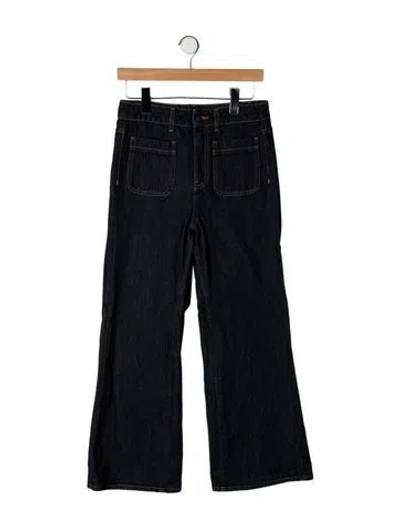 Pre-owned Me+em High-rise Flared Jeans In Black