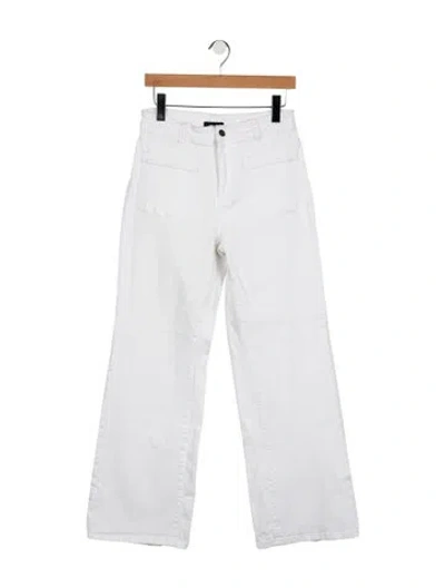 Pre-owned Me+em High-rise Flared Jeans In White