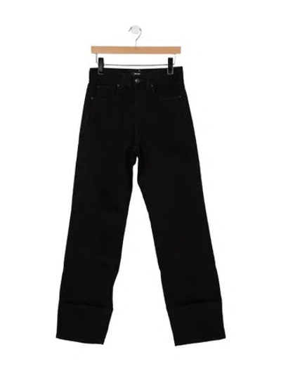 Pre-owned Me+em High-rise Straight Leg Jeans In Black