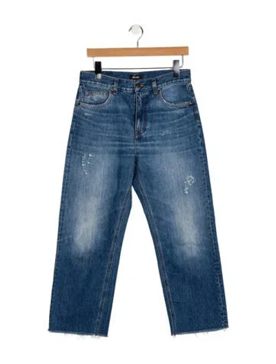 Pre-owned Me+em High-rise Straight Leg Jeans In Blue