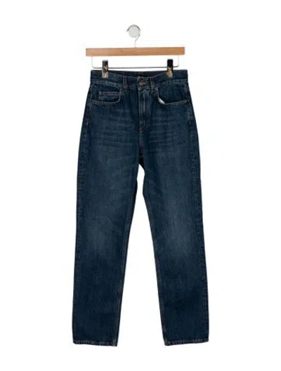 Pre-owned Me+em High-rise Straight Leg Jeans In Blue