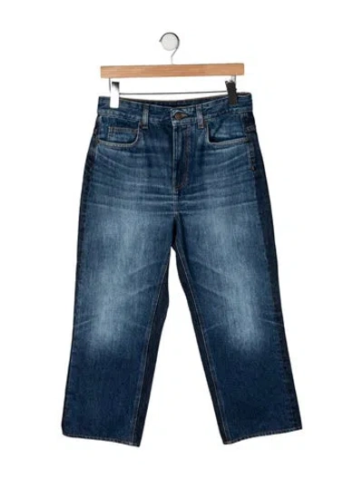 Pre-owned Me+em High-rise Straight Leg Jeans In Blue