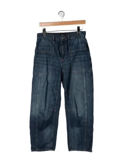 Pre-owned Me+em High-rise Straight Leg Jeans In Blue