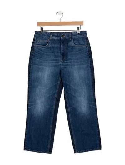 Pre-owned Me+em High-rise Straight Leg Jeans In Blue