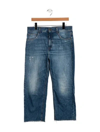 Pre-owned Me+em High-rise Straight Leg Jeans In Blue