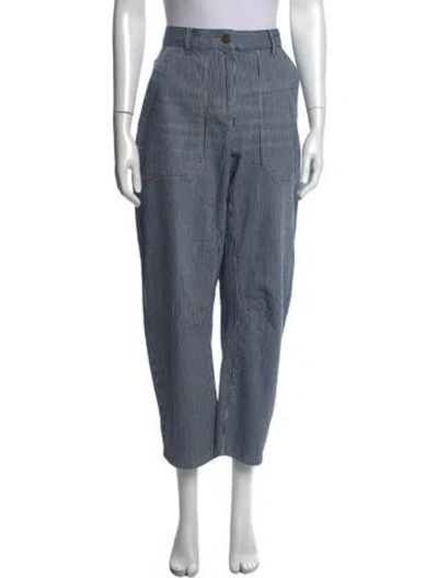 Pre-owned Me+em High-rise Straight Leg Jeans In Blue