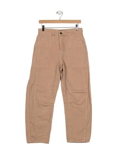 Pre-owned Me+em High-rise Straight Leg Jeans In Neutrals