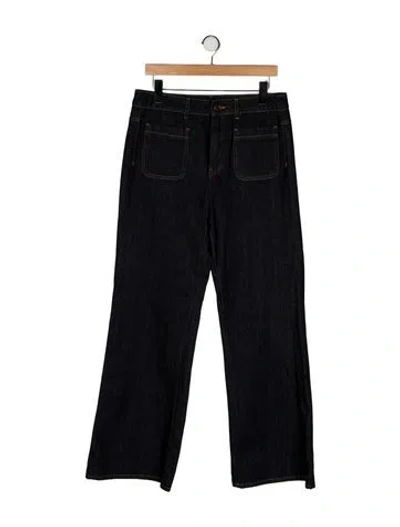 Pre-owned Me+em High-rise Wide Leg Jeans In Black