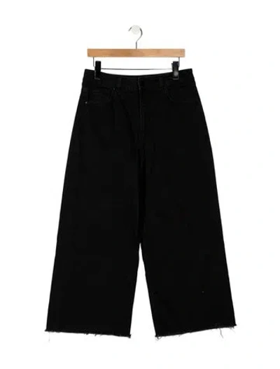Pre-owned Me+em High-rise Wide Leg Jeans In Black