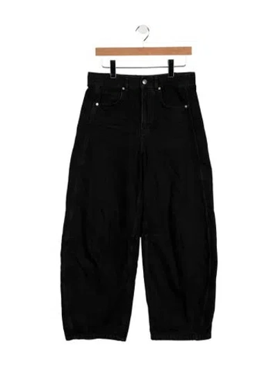 Pre-owned Me+em High-rise Wide Leg Jeans In Black
