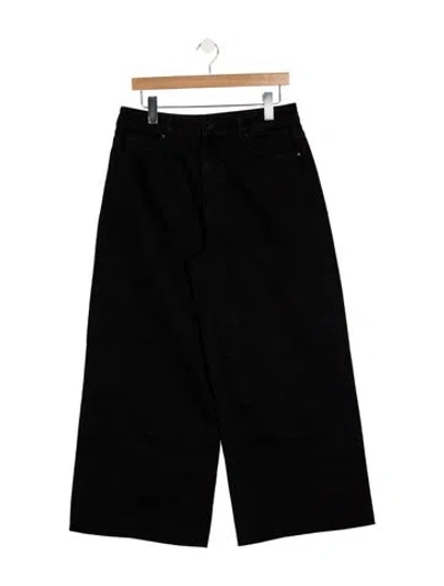 Pre-owned Me+em High-rise Wide Leg Jeans In Black