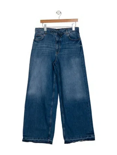 Pre-owned Me+em High-rise Wide Leg Jeans In Blue