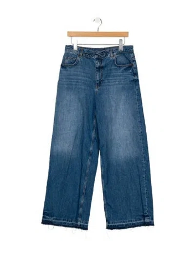 Pre-owned Me+em High-rise Wide Leg Jeans In Blue