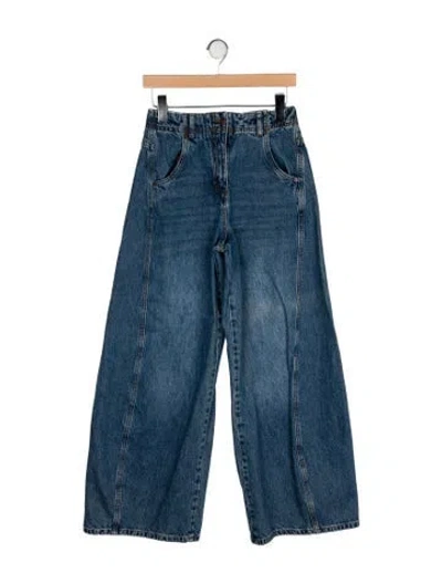 Pre-owned Me+em High-rise Wide Leg Jeans In Blue