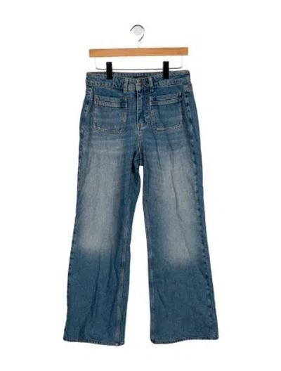 Pre-owned Me+em High-rise Wide Leg Jeans In Blue