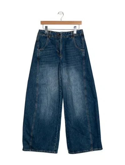 Pre-owned Me+em High-rise Wide Leg Jeans In Blue