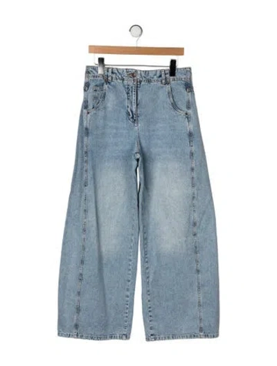 Pre-owned Me+em High-rise Wide Leg Jeans In Blue
