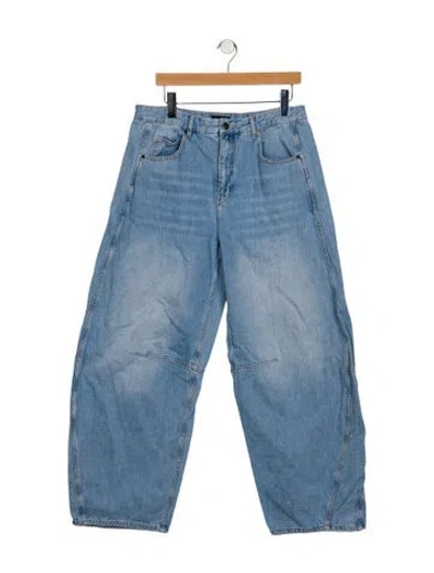 Pre-owned Me+em High-rise Wide Leg Jeans In Blue